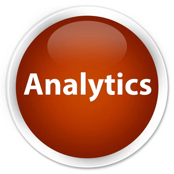 Коричневая кнопка Analytics — стоковое фото