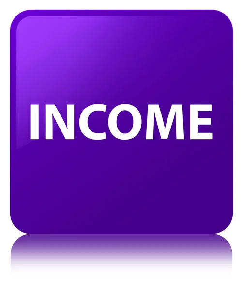 Income purple square button — Stock Photo, Image