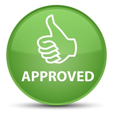 (Simge Yaşasın) özel yumuşak yeşil yuvarlak düğmesi onaylı