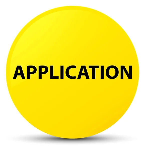 Application yellow round button — Stock Photo, Image