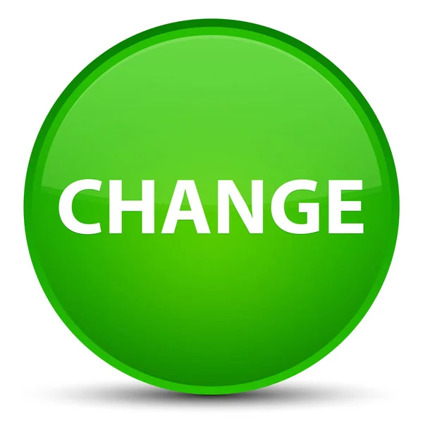 Zmiana specjalne zielony okrągły przycisk — Zdjęcie stockowe