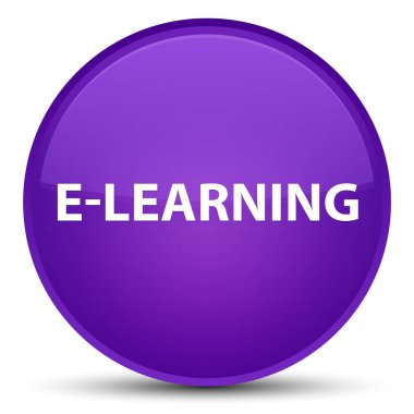 E-öğrenme özel mor yuvarlak düğmesi
