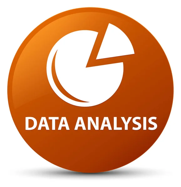データ分析 (グラフ アイコン) ブラウン ラウンド ボタン — ストック写真