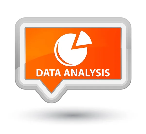 データ分析 (グラフ アイコン) プライム オレンジ バナー ボタン — ストック写真