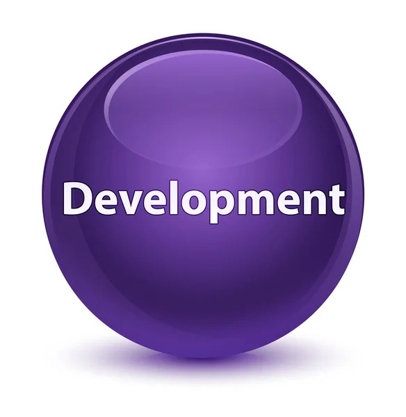 Desarrollo glassy botón redondo púrpura —  Fotos de Stock