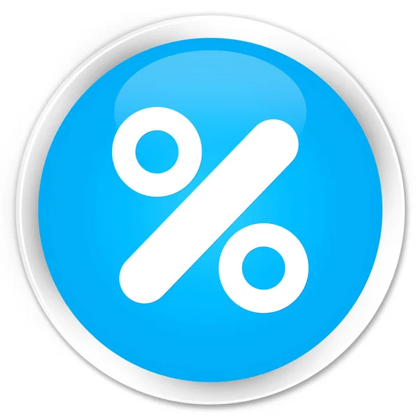 Discount icon premium cyan blue round button — Stock Photo, Image