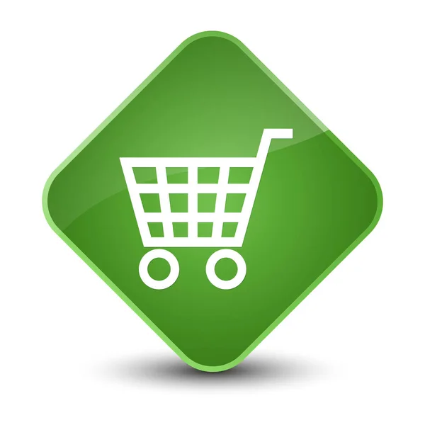 Elegante zachte groene diamant knoop van het pictogram van e-commerce — Stockfoto