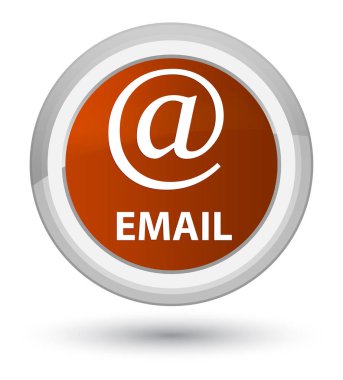 E-posta (adresi simgesi) asal kahverengi yuvarlak düğmesini