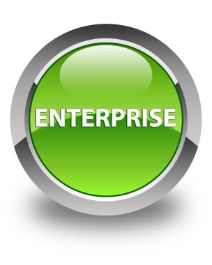 Kurumsal parlak yeşil yuvarlak düğme