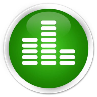 Equalizer'ı simgesi premium yeşil yuvarlak düğmesi