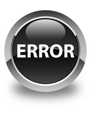 Hata parlak siyah yuvarlak düğme