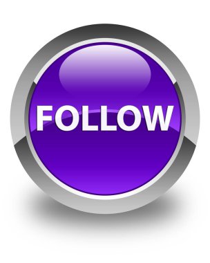 Parlak mor yuvarlak düğmesini izleyin