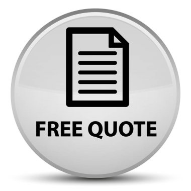 Ücretsiz fiyat teklifi (sayfa simgesi) özel beyaz yuvarlak düğmesi