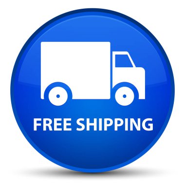 Ücretsiz nakliye özel mavi yuvarlak düğmesi