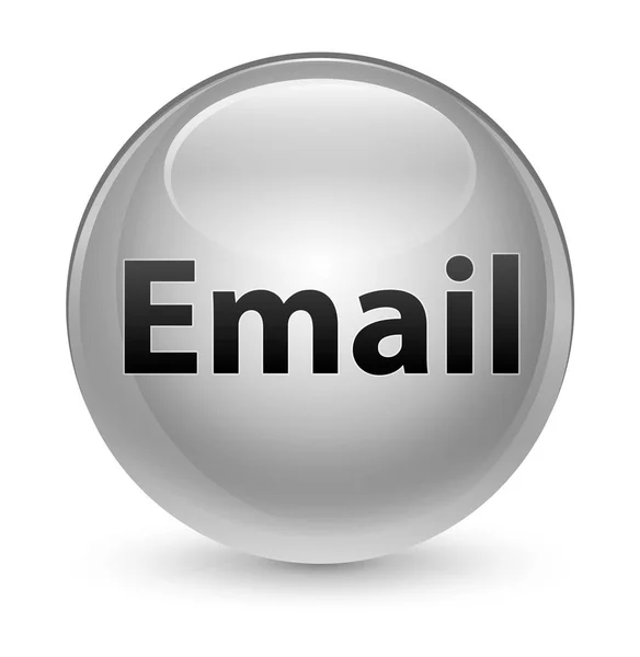 Email glassy white round button — Stock Photo, Image