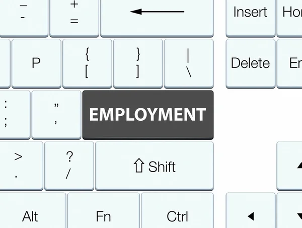 Emprego botão teclado preto — Fotografia de Stock
