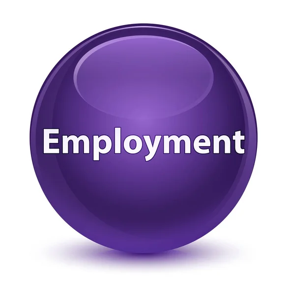 雇用ガラス紫色の丸いボタン — ストック写真