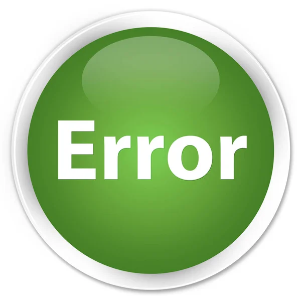 Błąd premium miękki zielony okrągły przycisk — Zdjęcie stockowe