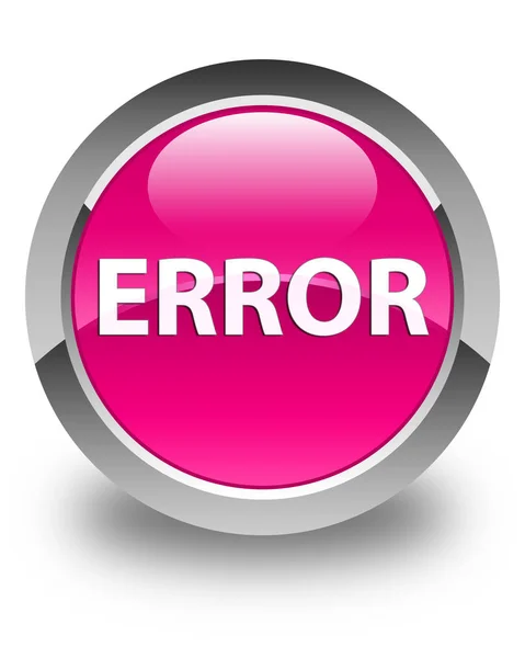 Erro rosa brilhante botão redondo — Fotografia de Stock
