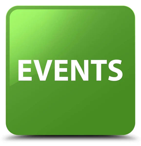 Events soft green square button — Stock Photo, Image
