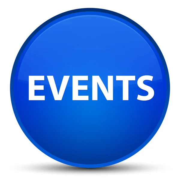 Events special blue round button — Stock Photo, Image