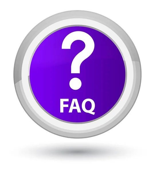 Faq (question icon) prime purple round button — Stock Photo, Image