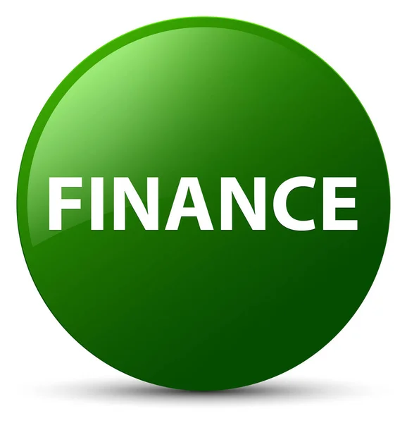 Finanzas verde botón redondo — Foto de Stock