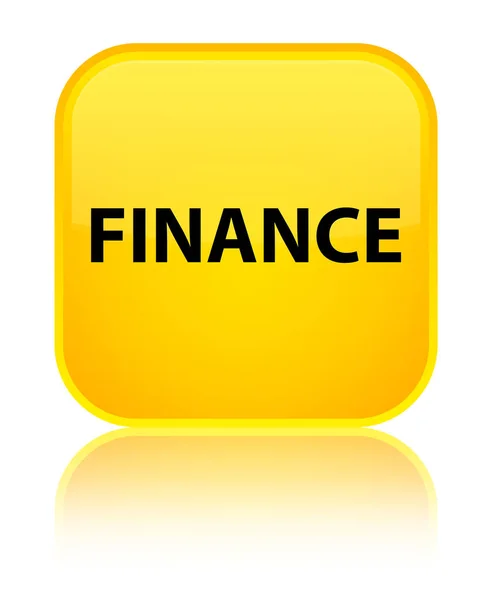 Finansów specjalny żółty przycisk kwadratowy — Zdjęcie stockowe