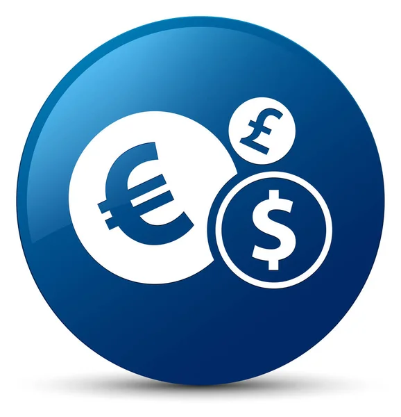 Finanserna ikonen blå runda knappen — Stockfoto