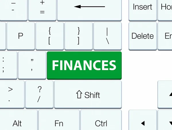 Przycisk zielony klawiatury finansów — Zdjęcie stockowe