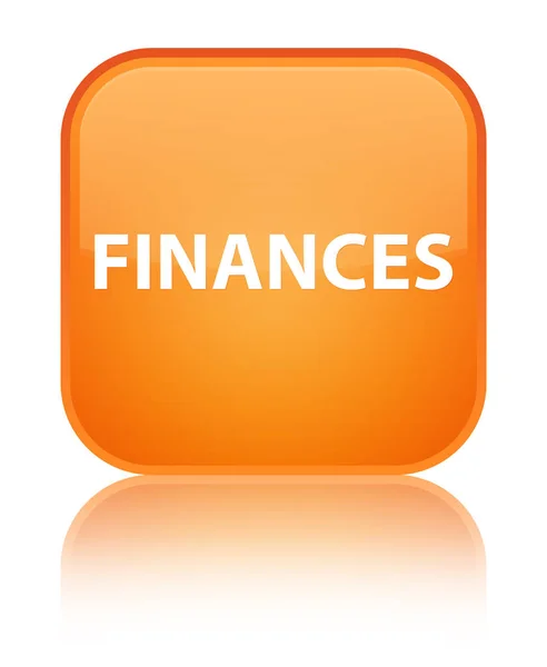 Finansów specjalne pomarańczowy przycisk kwadratowy — Zdjęcie stockowe