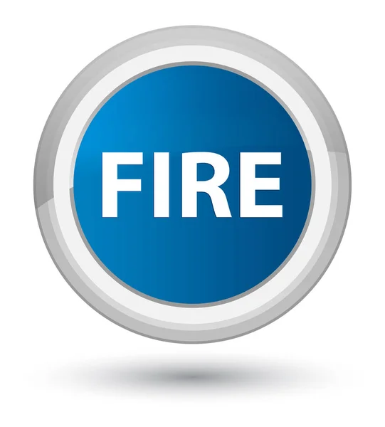Tűz prime kék kerek gomb — Stock Fotó