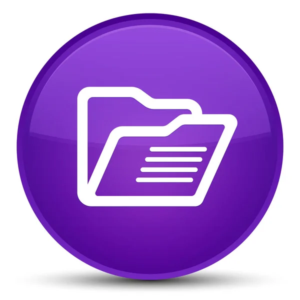 Folder icon special purple round button — Stock Photo, Image