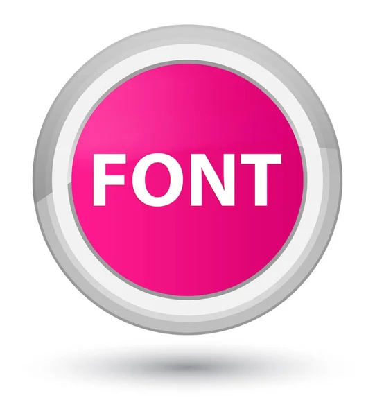 Font prime rosa botão redondo — Fotografia de Stock