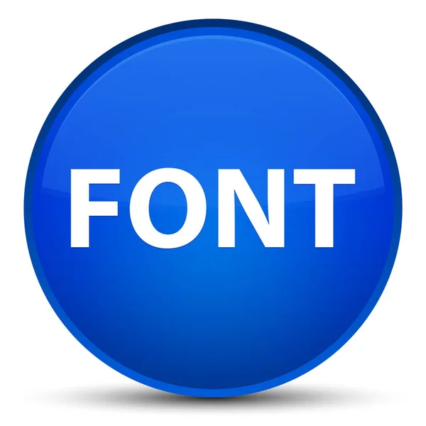 글꼴 특별 한 블루 라운드 버튼 — 스톡 사진