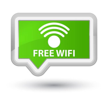 Ücretsiz Wi-Fi asal yumuşak yeşil bayrak düğmesini