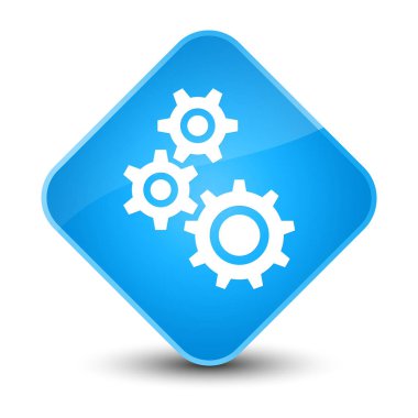 Gears'ın kutsal kişilerin resmi zarif camgöbeği mavi elmas düğme