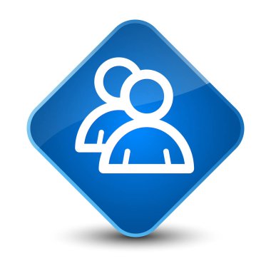 Grup simgesi zarif mavi elmas düğmesini