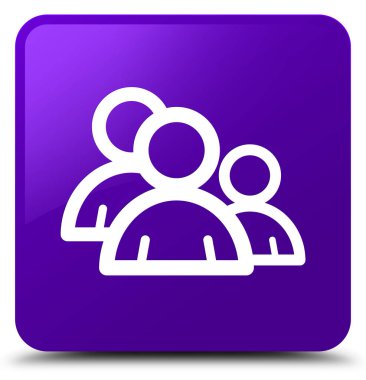Grup simgesi mor kare düğme