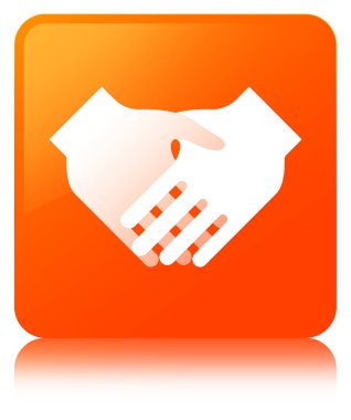 El sıkışma simgesi turuncu kare düğme