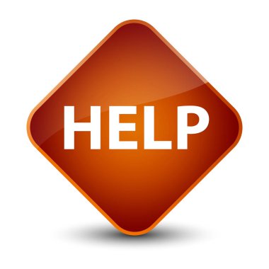 Yardım zarif kahverengi elmas düğmesi