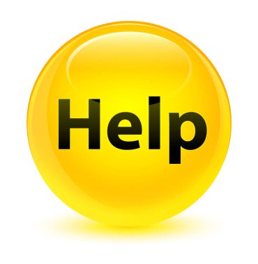 Yardım camsı sarı yuvarlak düğmesi
