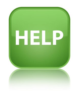 Yardım özel yumuşak yeşil kare düğmesi