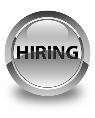 Parlak beyaz yuvarlak düğme işe