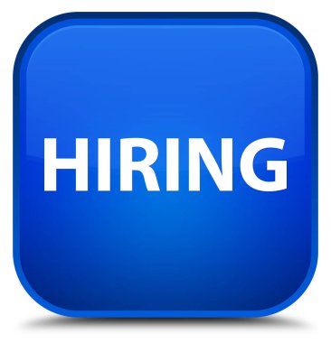 Özel mavi kare düğme işe