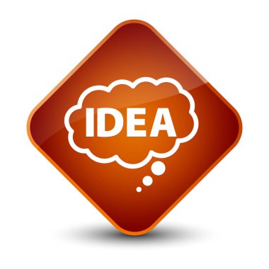 Fikir kabarcık kutsal kişilerin resmi zarif kahverengi elmas düğme