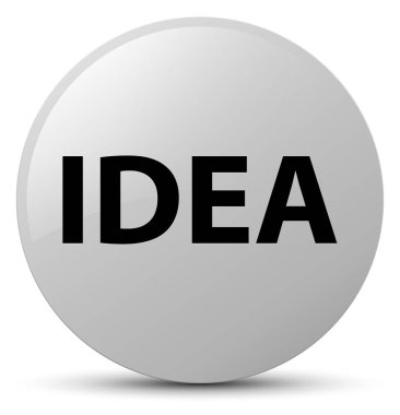 Fikir beyaz yuvarlak düğmesi