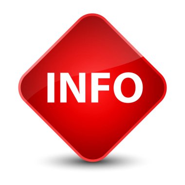 Bilgi zarif kırmızı elmas düğmesine