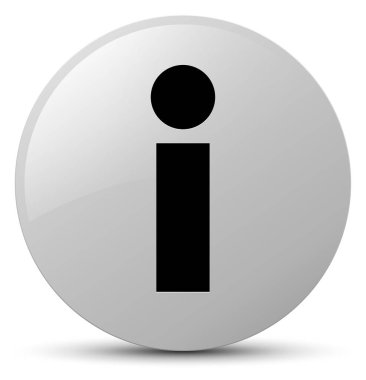 Bilgi simgesi Beyaz yuvarlak düğmesi