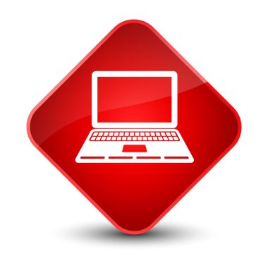 Dizüstü bilgisayar kutsal kişilerin resmi zarif kırmızı elmas düğme